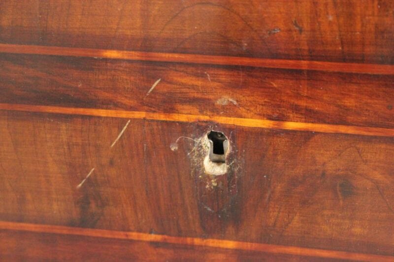 Ribalta Antica mobile italiano 800 como secretaire in legno di noce intarsiato Categoria Arredamento