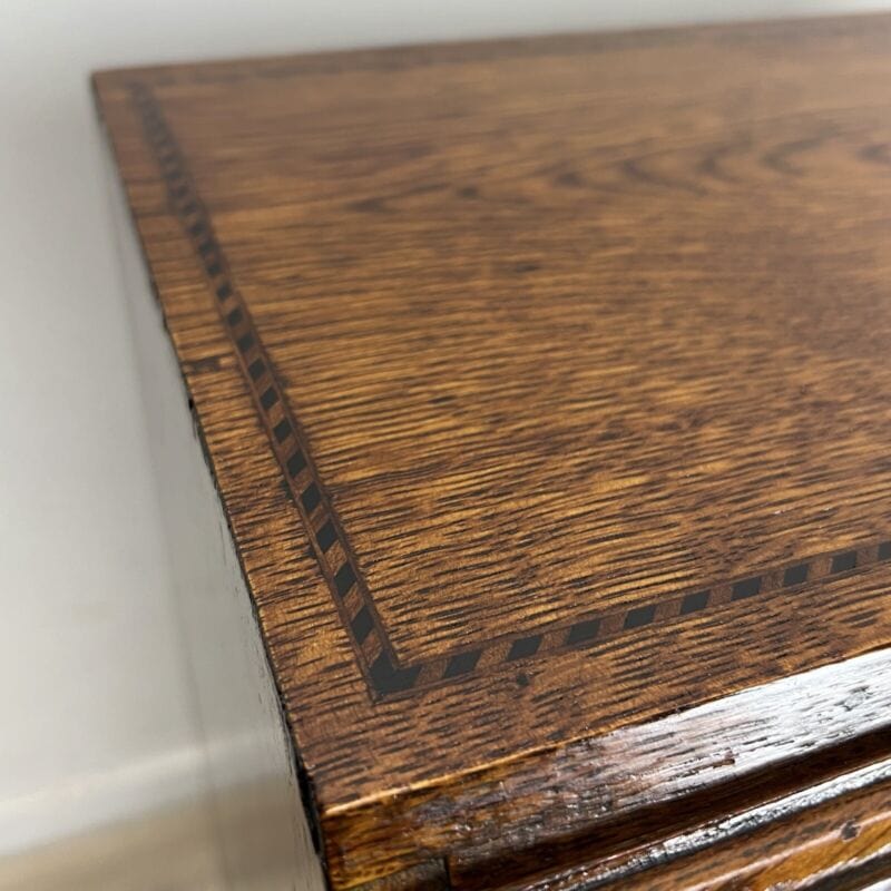 Ribalta antica Ribaltina scrittoio inglese in rovere Secretaire antico trumeau Categoria Arredamento