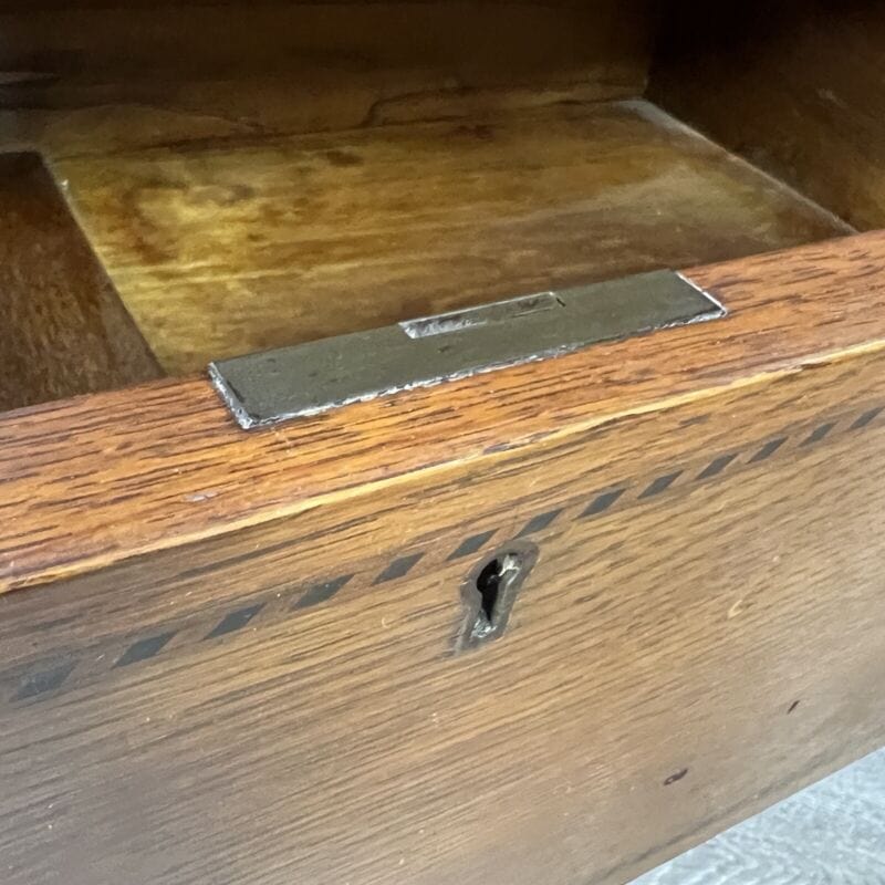 Ribalta antica Ribaltina scrittoio inglese in rovere Secretaire antico trumeau Categoria Arredamento