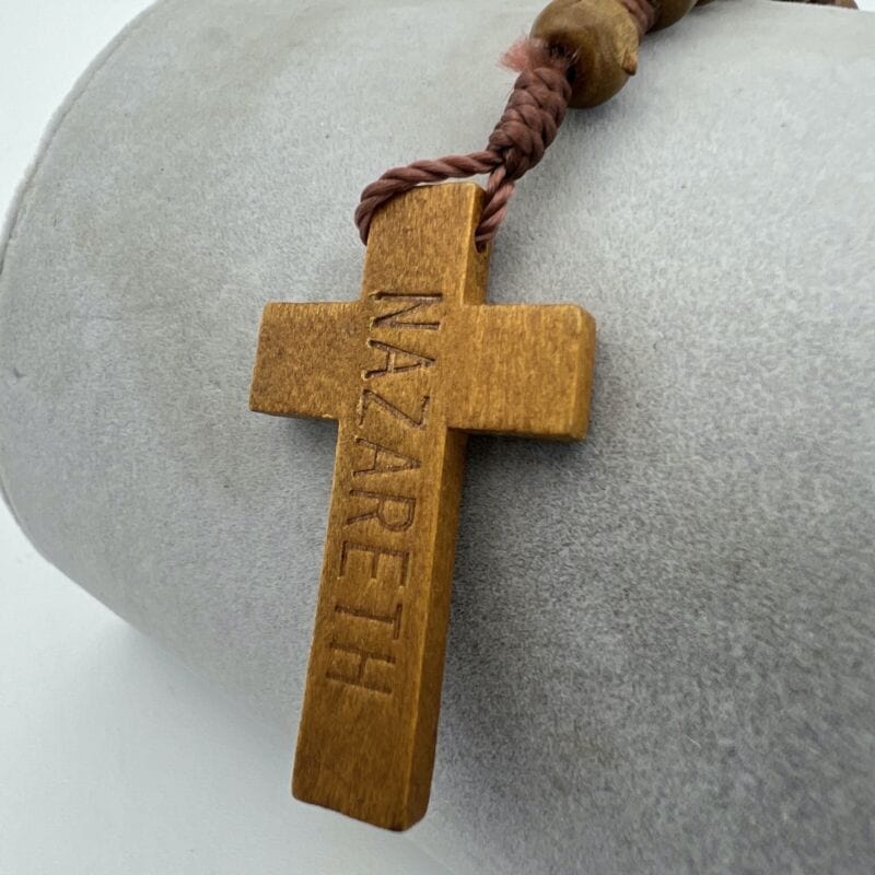 Rosario francescano in di legno vintage crocifisso collana Gesu di Nazareth Categoria Oggetti sacri - rosari