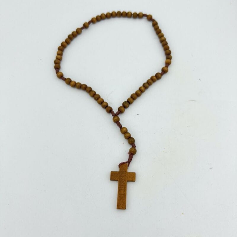 Rosario francescano in di legno vintage crocifisso collana Gesu di Nazareth Categoria Oggetti sacri - rosari