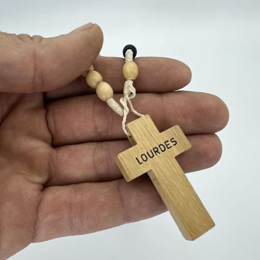 Rosario Missionario Lourdes in legno Vintage Crocifisso Cattolico Multicolore Categoria  Oggetti sacri - rosari