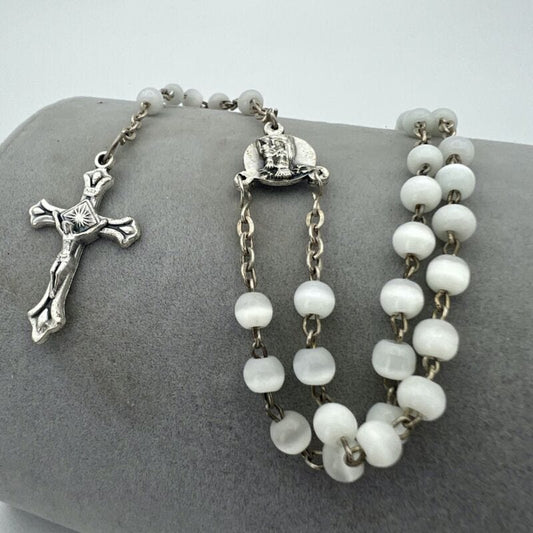 Rosario Padre Pio con scatolina a libro vintage crocifisso collana cattolica Categoria  Oggetti sacri - rosari