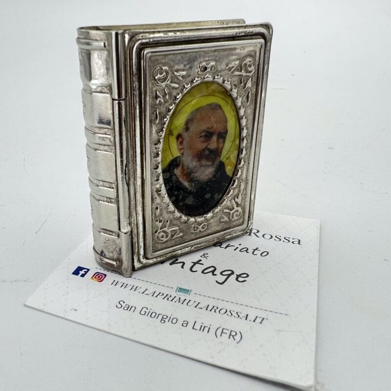 Rosario Padre Pio con scatolina a libro vintage crocifisso collana cattolica Categoria Oggetti sacri - rosari