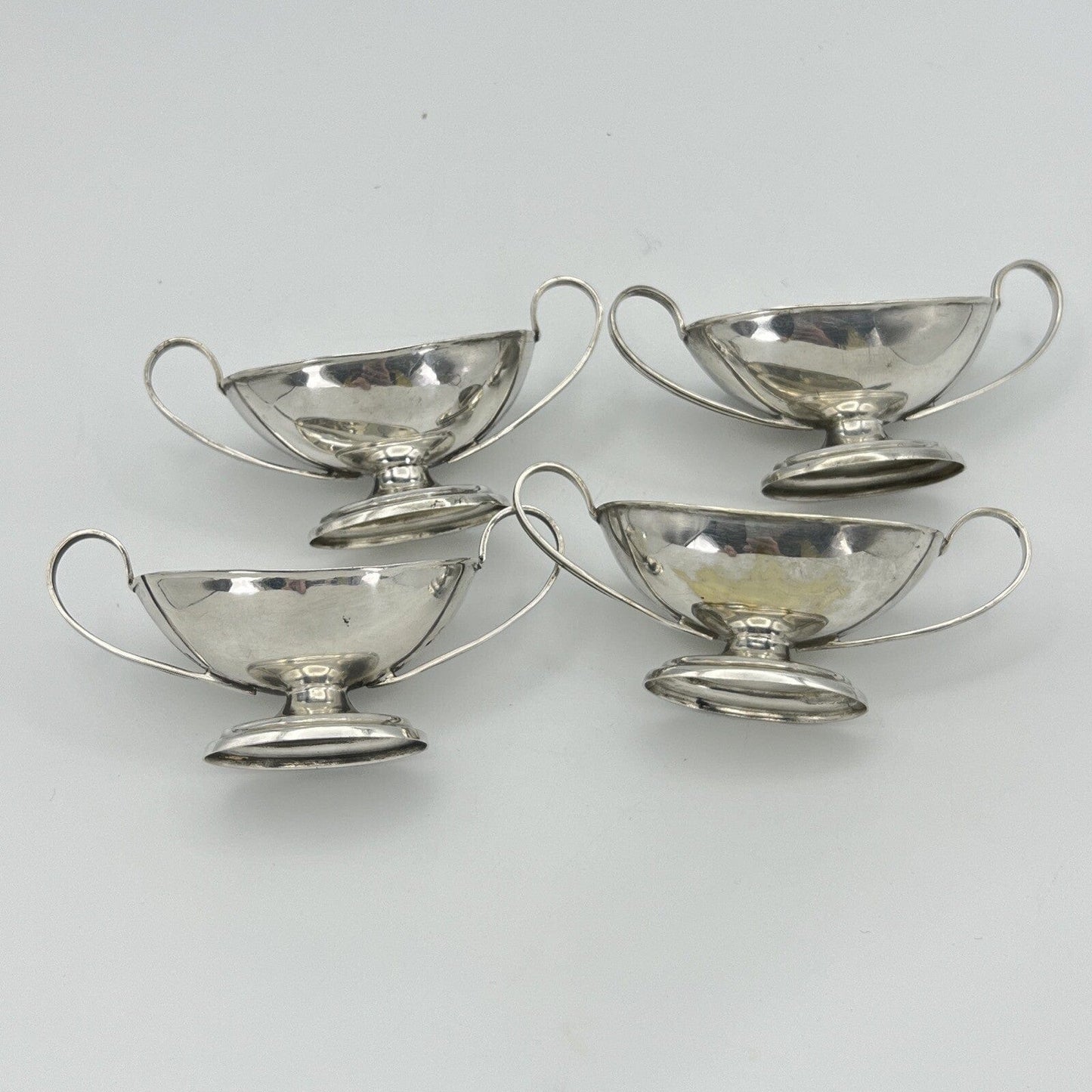 Saliera Antica in Argento Placcato set saliere singole silver Plated da tavola Categoria Sheffield & Argento