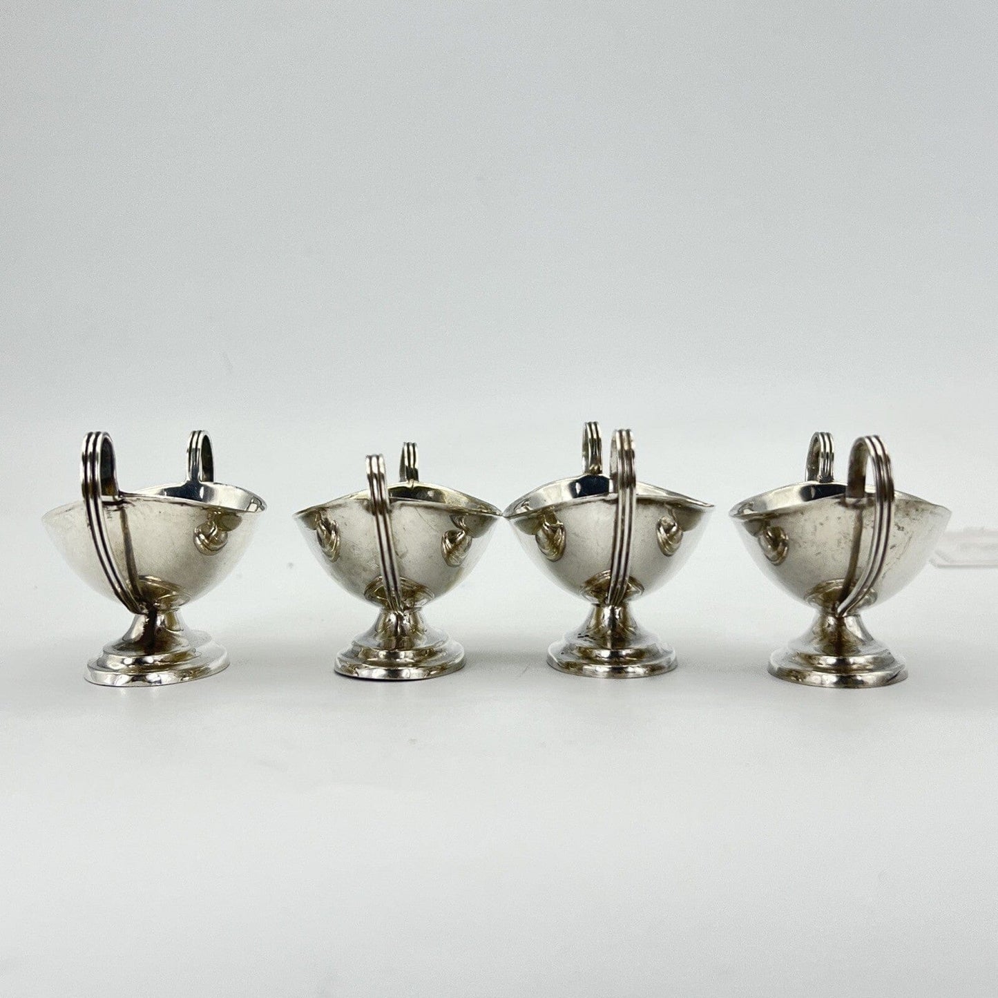 Saliera Antica in Argento Placcato set saliere singole silver Plated da tavola Categoria Sheffield & Argento