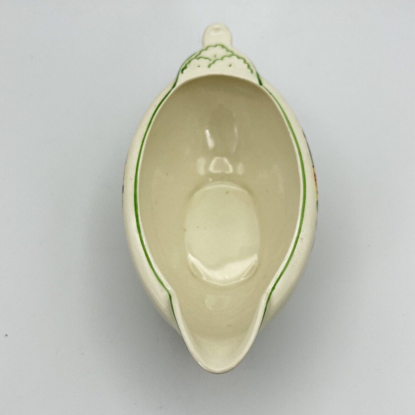 Salsiera ciotola antica inglese in ceramica d'epoca stile art Decò Narcisi '20 Categoria Zuppiere