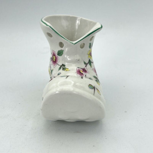 Scarpa in ceramica decorata da collezione Scarpone in miniatura Vintage Antica Categoria  Scarpine