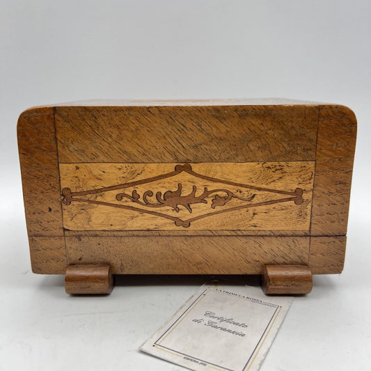 Scatola antica in legno cofanetto da scrivania portasigarette stile Deco anni 40 Categoria  Oggetti per fumatori