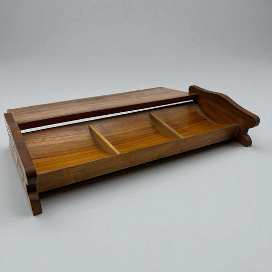 Scatola antica in legno cofanetto scrivania porta oggetti minuterie da scrivania Categoria Scatole in legno