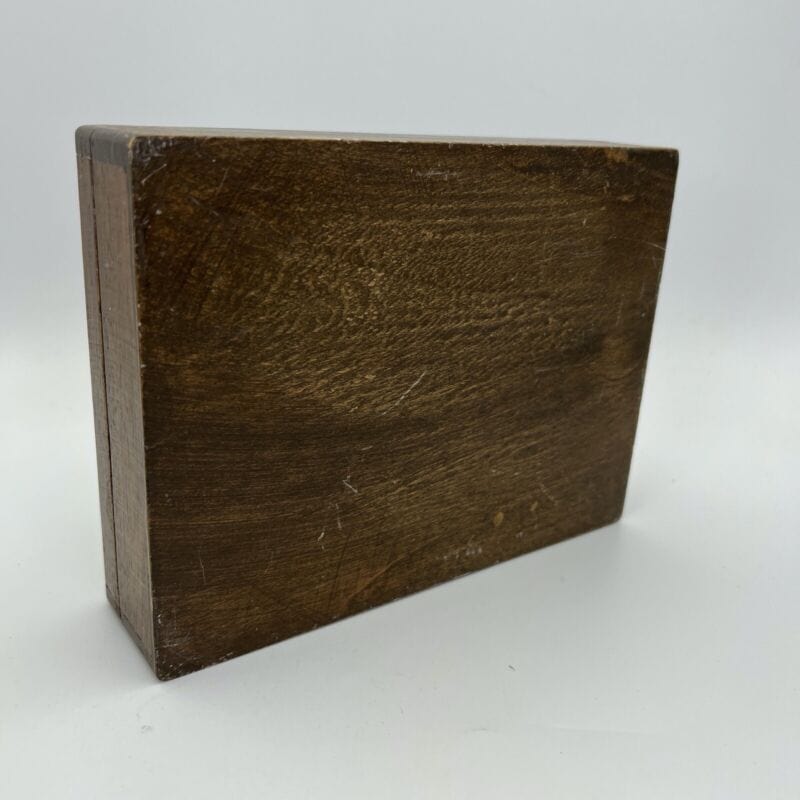 Scatola antica in legno da scrivania ufficio cofanetto portaoggetti epoca 900 Categoria Scatole in legno