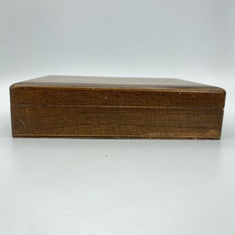 Scatola antica in legno da scrivania ufficio cofanetto portaoggetti epoca 900 Categoria Scatole in legno