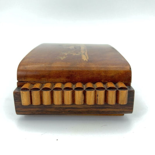 Scatola Carillon sorrentina vintage in legno intarsiata Funiculi Funicola '40 Categoria  Carillon