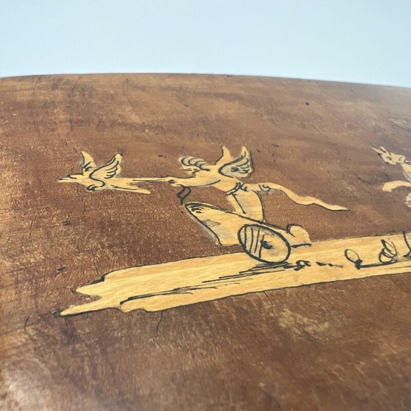 Scatola Carillon sorrentina vintage in legno intarsiata Funiculi Funicola '40 Categoria  Carillon