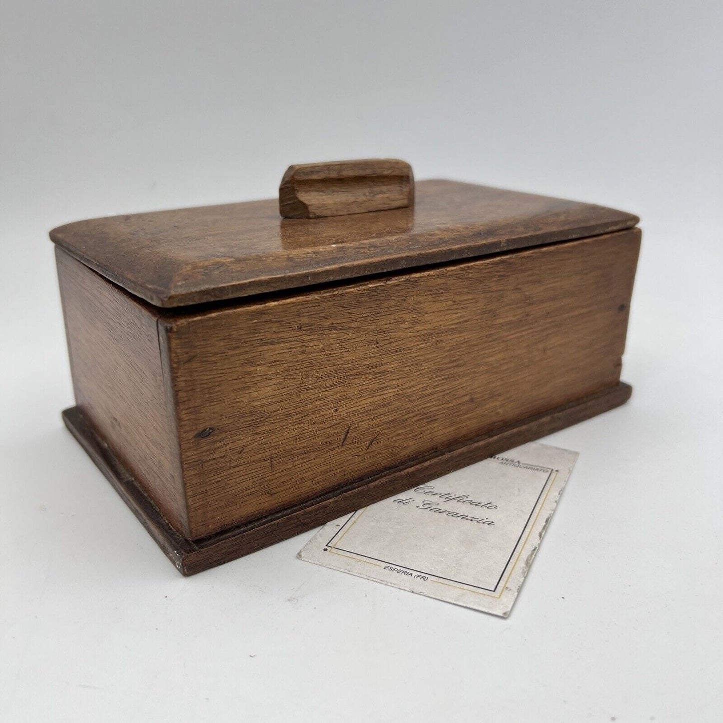Scatola Cofanetto Antico in legno Inglese per scrivania portaoggetti epoca 900 Categoria Giocattoli vintage