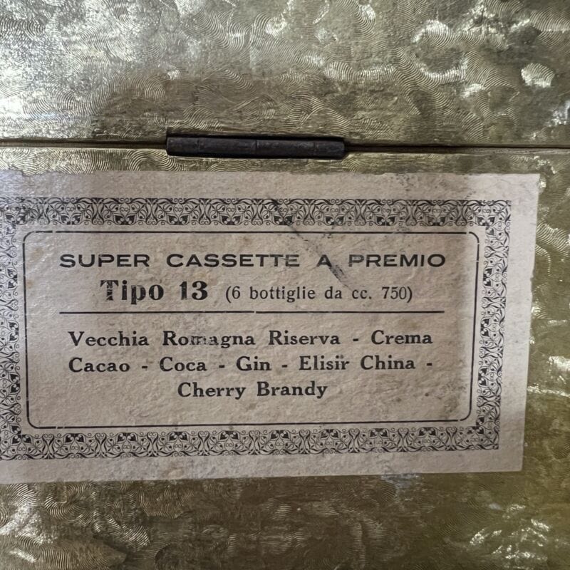 Scatola in legno di Liquore vintage cassetta per Vecchia Romagna Riserva tipo 13 Categoria  Casse & Bauli