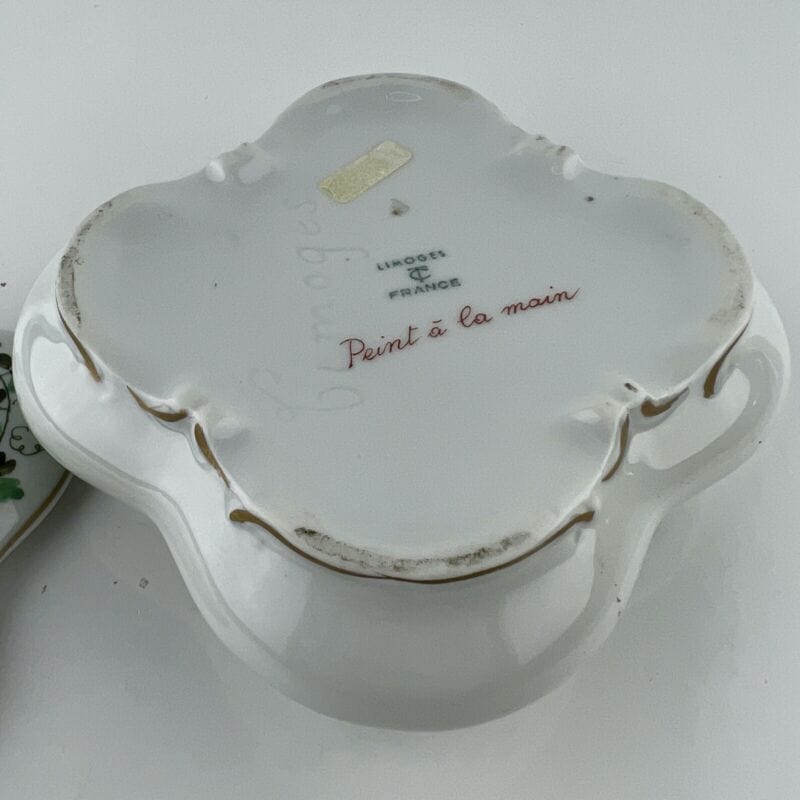 Scatola Portagioie antica in porcellana Limoges Stile Herend Persil vintage Categoria Ceramiche e Porcellane
