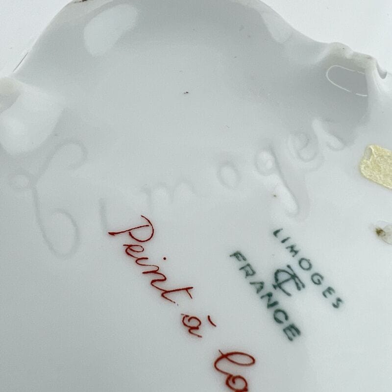 Scatola Portagioie antica in porcellana Limoges Stile Herend Persil vintage Categoria Ceramiche e Porcellane