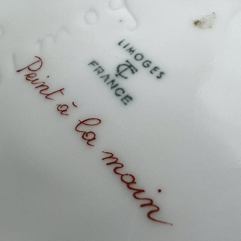 Scatola Portagioie antica in porcellana Limoges Stile Herend Persil vintage Categoria Ceramiche e Porcellane
