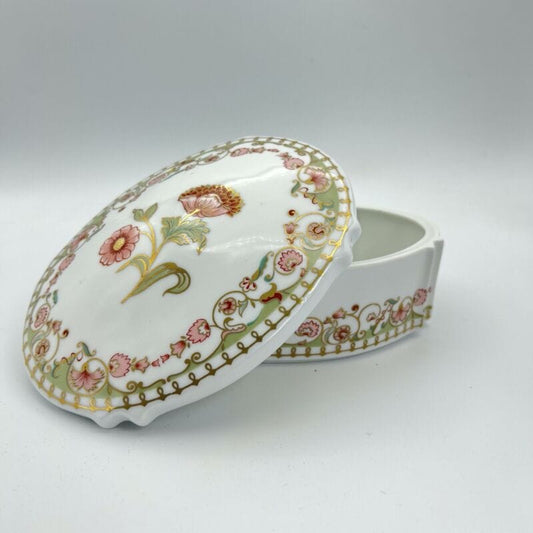 Scatola Portagioie antica in porcellana Stile T. Limoges dipinta a mano vintage Categoria  Altro