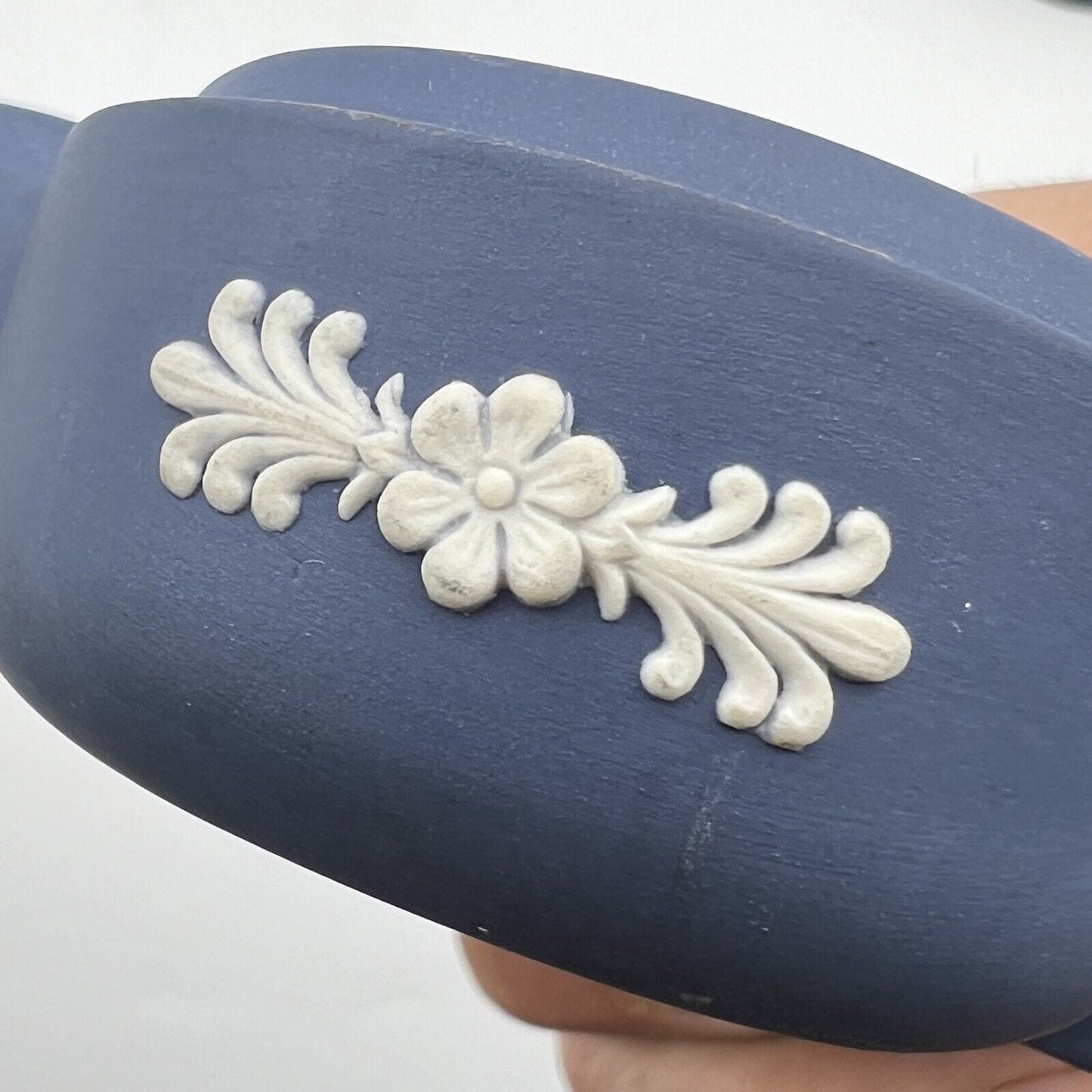 Scatola Portagioie in porcellana scatolina Wedgwood Celeste Vintage trifoglio Categoria Vasi e Portafiori