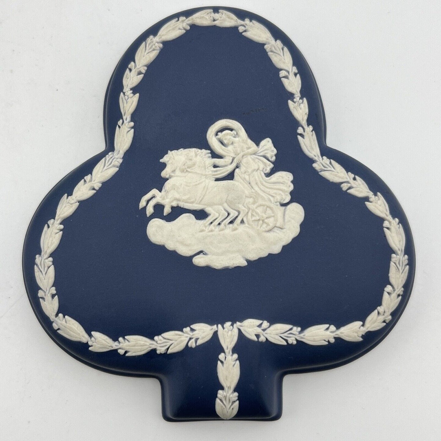 Scatola Portagioie in porcellana scatolina Wedgwood Celeste Vintage trifoglio Categoria Vasi e Portafiori