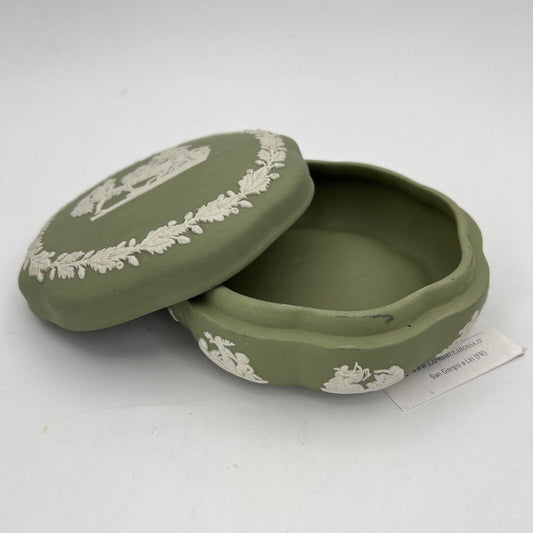 Scatola Portagioie in porcellana scatolina Wedgwood Verde Vintage Putti Angeli Categoria  Scatoline portagioie