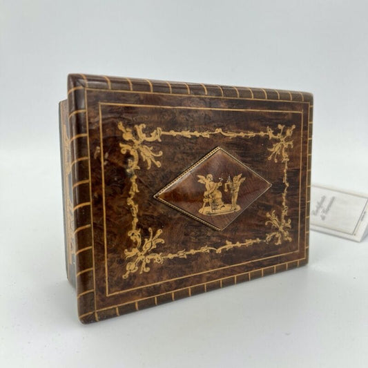 Scatola sorrentina vintage portagioie di sorrento in legno scatolina intarsiata Categoria  Scatole in legno