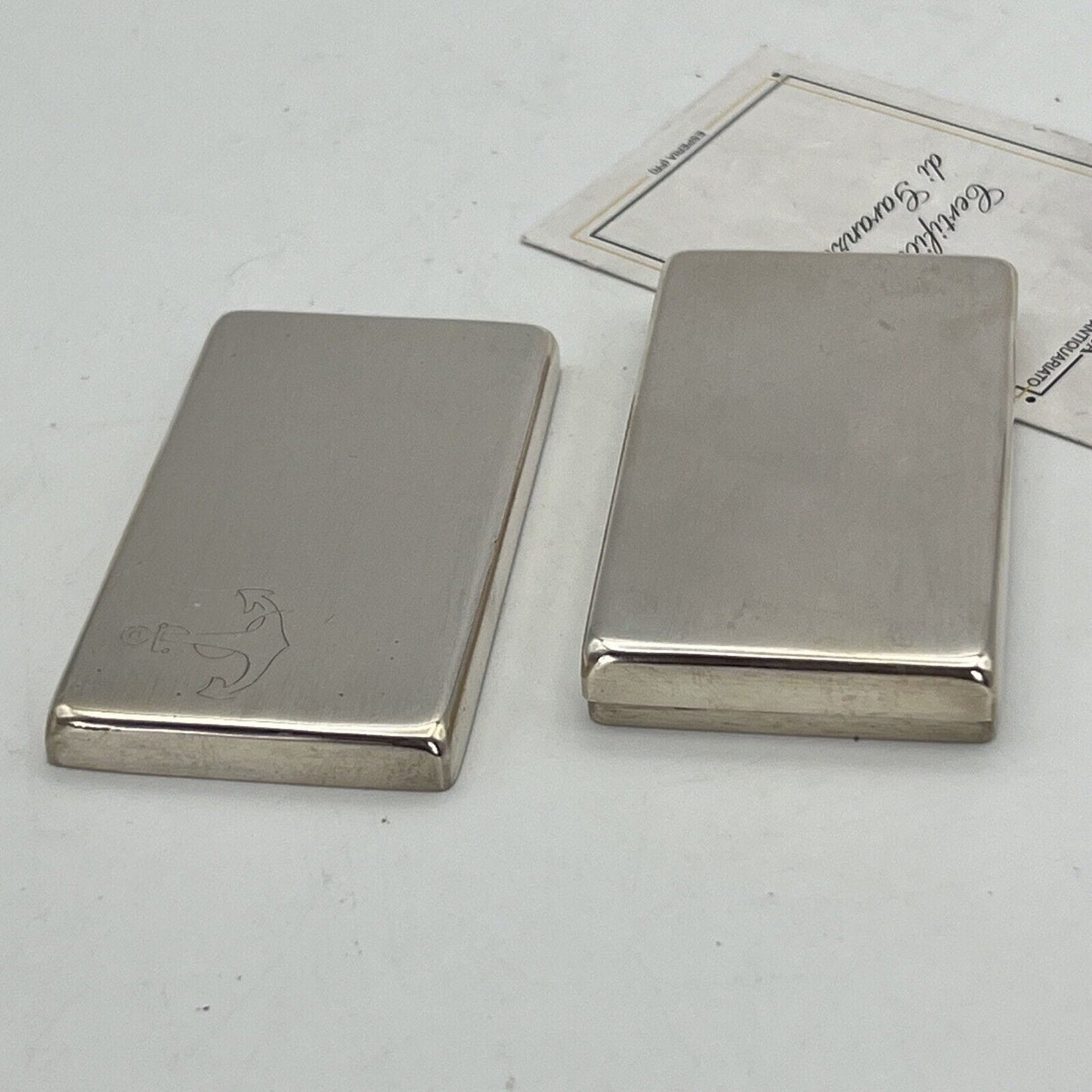 Scatolina Portapillole Piccolo Contenitore In Argento 800 Incisione Ancora Categoria Sheffield & Argento