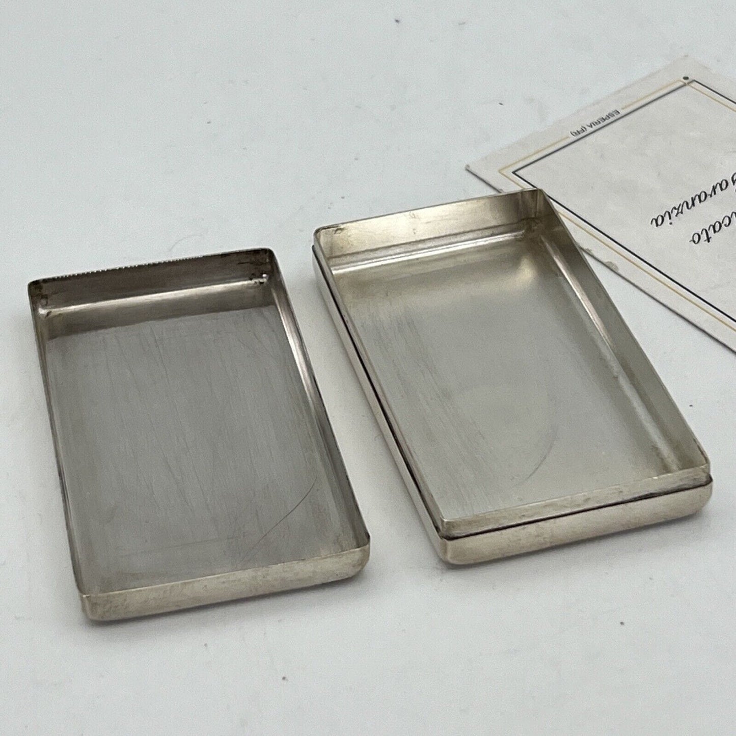 Scatolina Portapillole Piccolo Contenitore In Argento 800 Incisione Ancora Categoria Sheffield & Argento