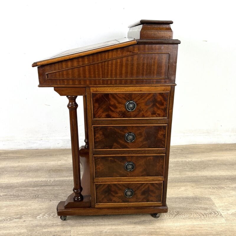 Scrittoio stile antico scrivania leggio davenport in legno pelle mobile Vintage Categoria Scrittoi & Ribalte