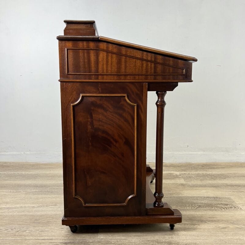 Scrittoio stile antico scrivania leggio davenport in legno pelle mobile Vintage Categoria Scrittoi & Ribalte