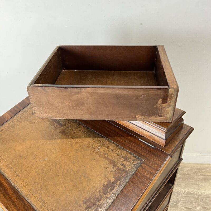 Scrittoio stile antico scrivania leggio davenport in legno pelle mobile Vintage Categoria Scrittoi & Ribalte