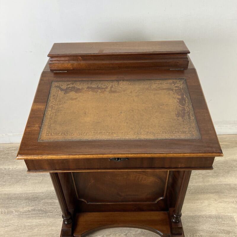 Scrittoio stile antico scrivania leggio davenport in legno pelle mobile Vintage Categoria Scrittoi & Ribalte