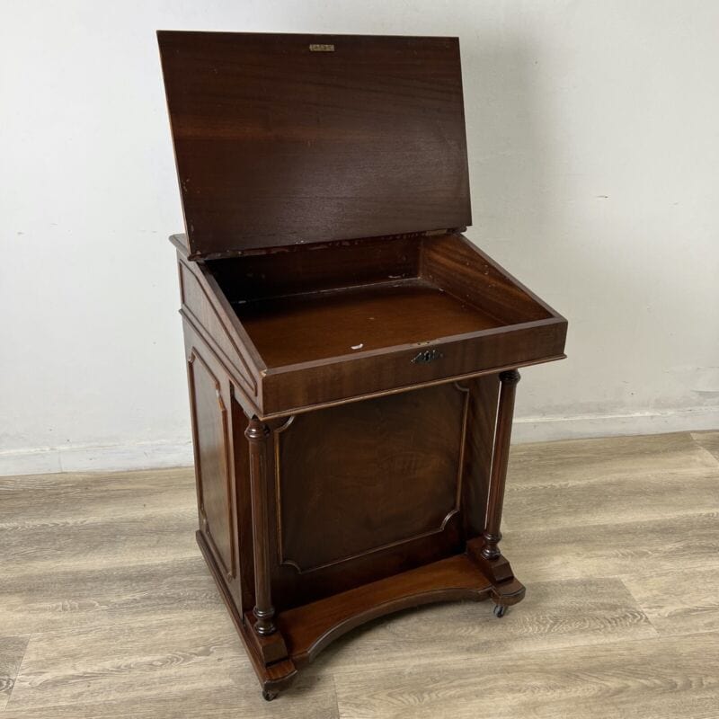 Scrittoio stile antico scrivania leggio davenport in legno pelle mobile Vintage Categoria Scrittoi & Ribalte