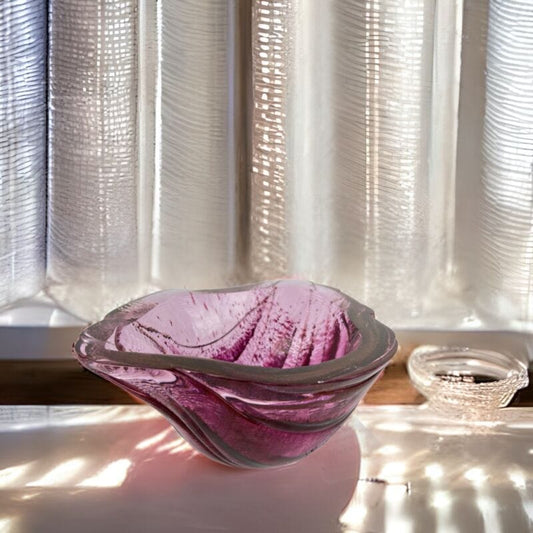 Scultura in vetro sommerso Ametista ciotola finlandese di Design Koskinen 2012 Categoria  Other