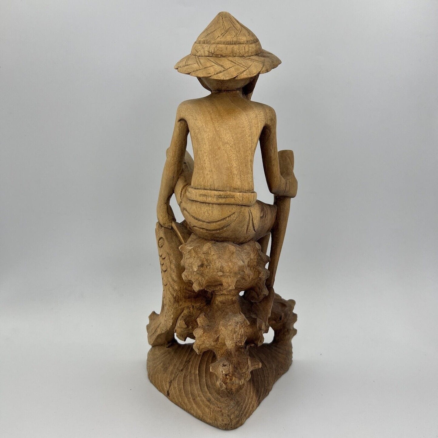 Scultura orientale in legno statuetta statuina 900 statua Pescatore Categoria Sculture e Miniature