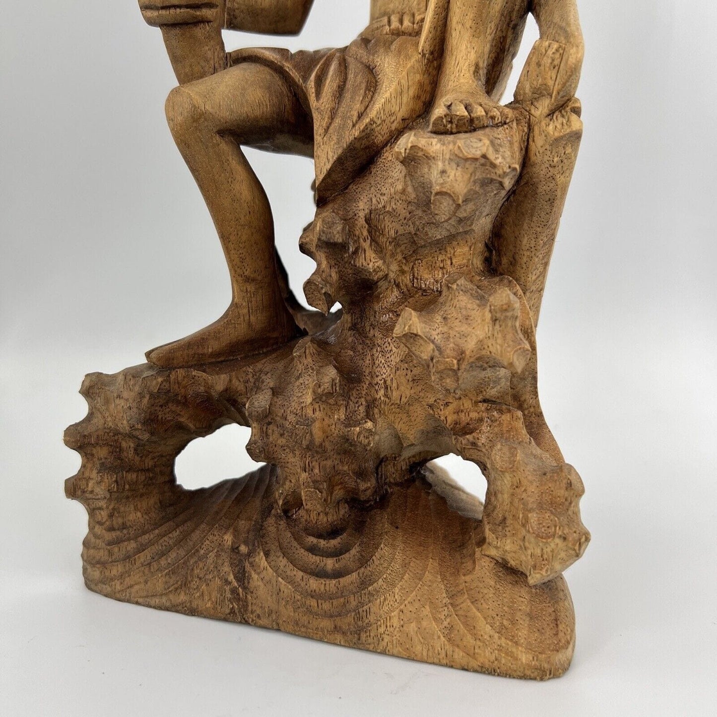 Scultura orientale in legno statuetta statuina 900 statua Pescatore Categoria Sculture e Miniature