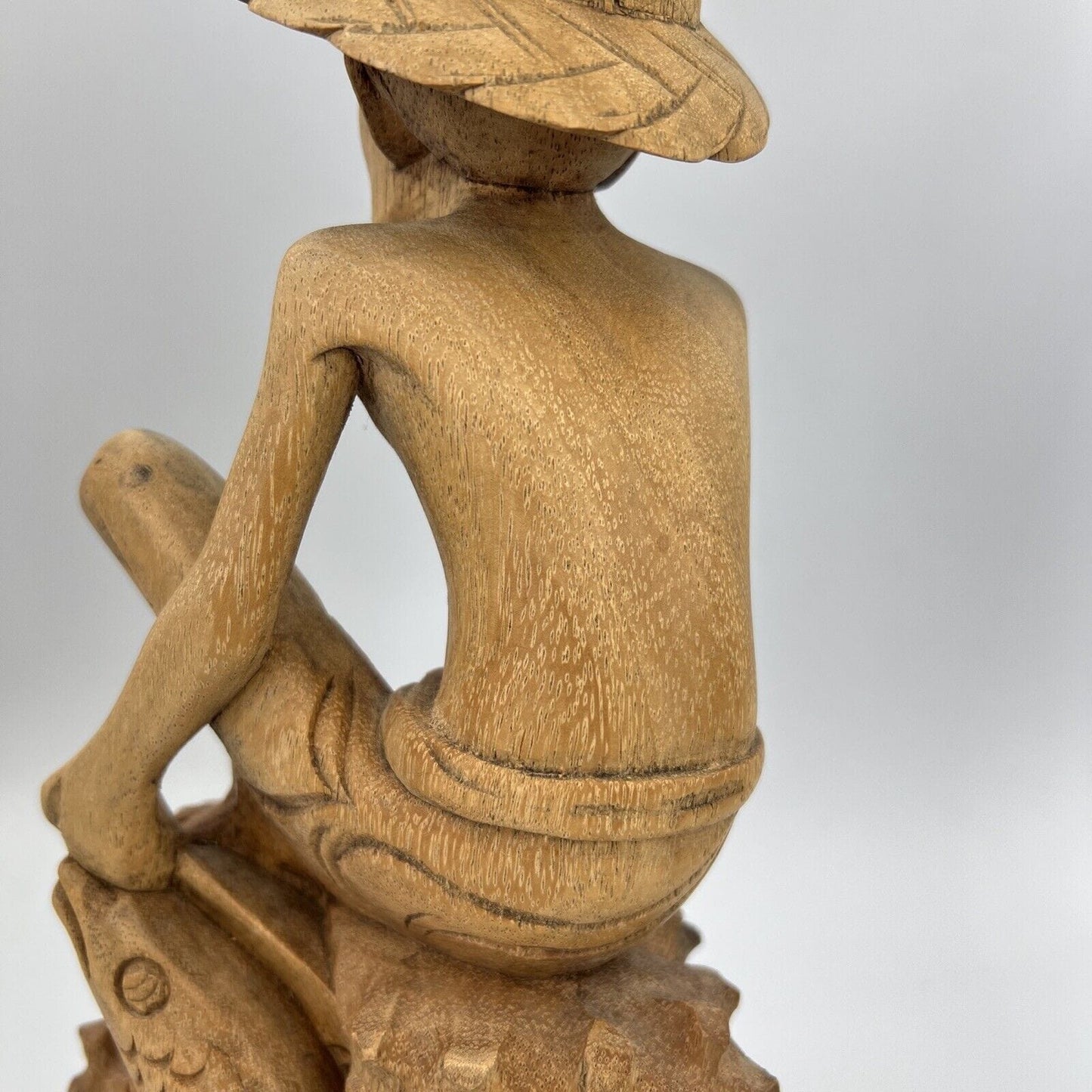 Scultura orientale in legno statuetta statuina 900 statua Pescatore Categoria Sculture e Miniature