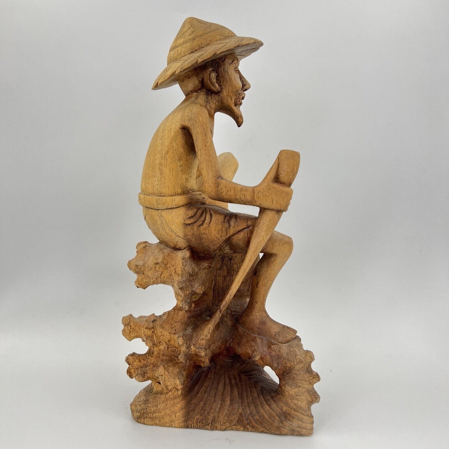 Scultura orientale in legno statuetta statuina 900 statua Pescatore Categoria Sculture e Miniature