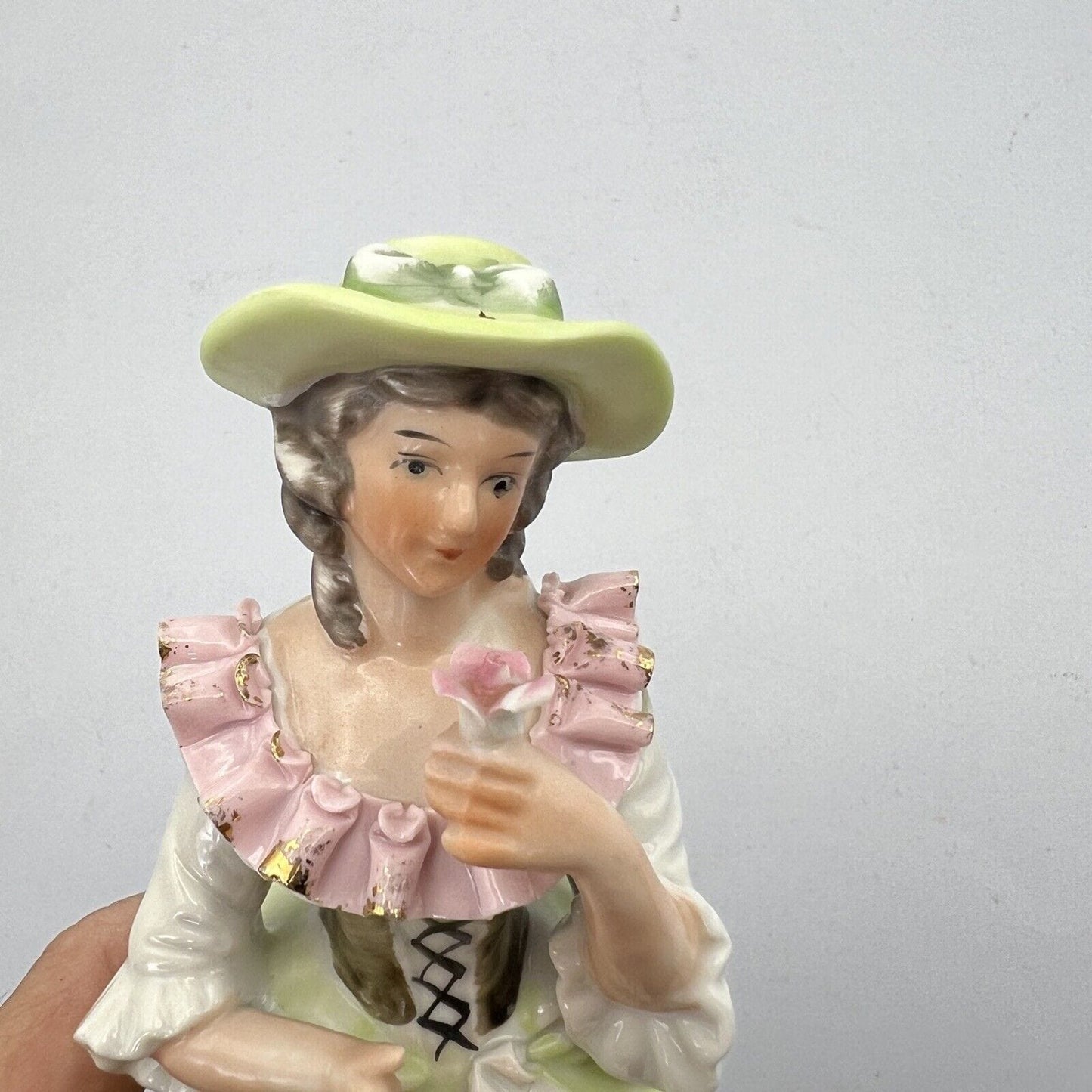 Scultura Statuina in Porcellana italiana vintage da collezione Dama stile 700 Categoria  Statuine