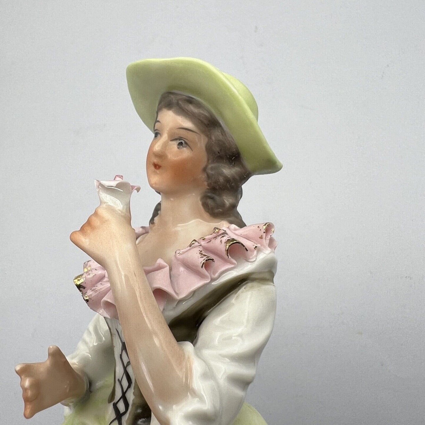 Scultura Statuina in Porcellana italiana vintage da collezione Dama stile 700 Categoria  Statuine