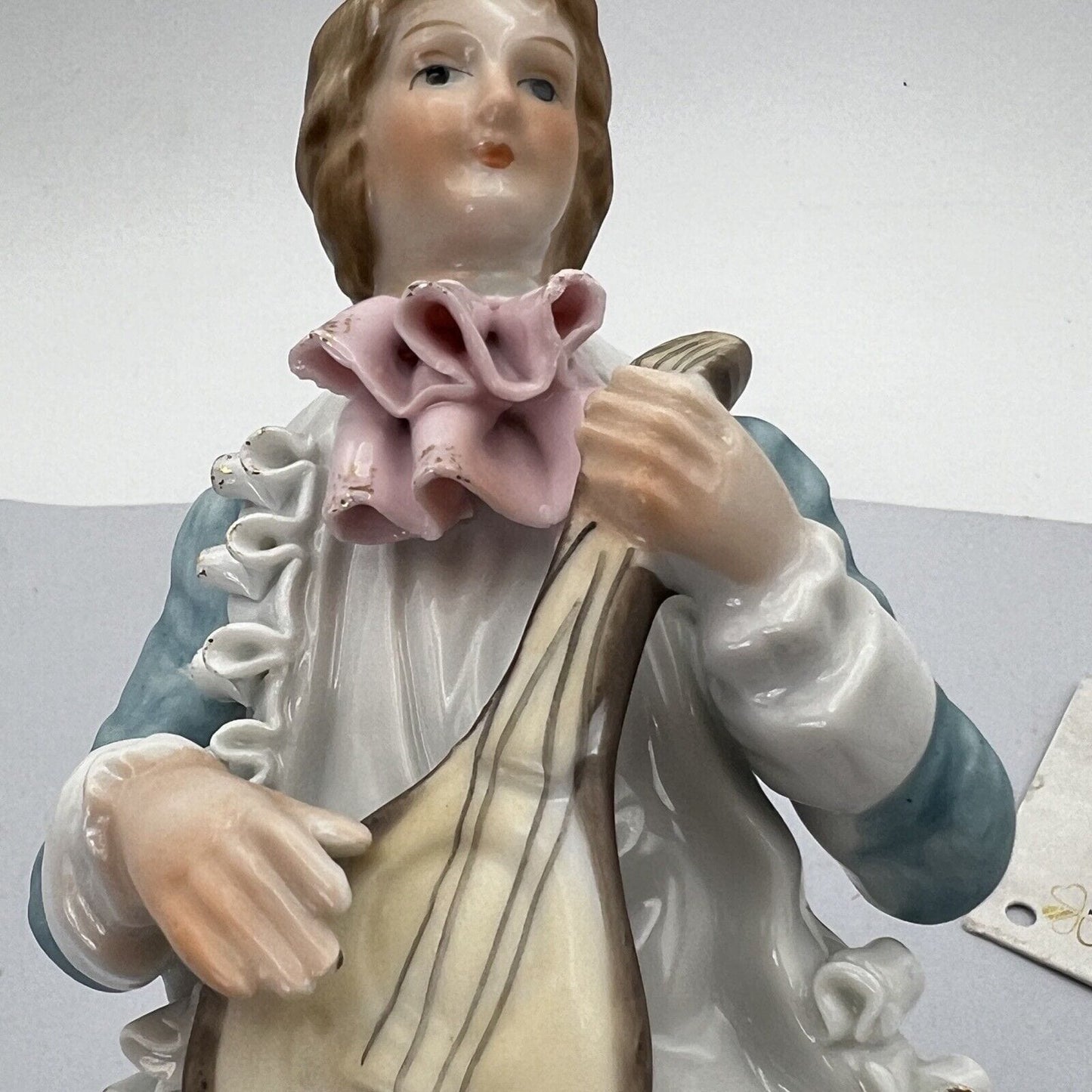 Scultura Statuina in Porcellana italiana vintage da collezione Giovane Musicista Categoria Statuine