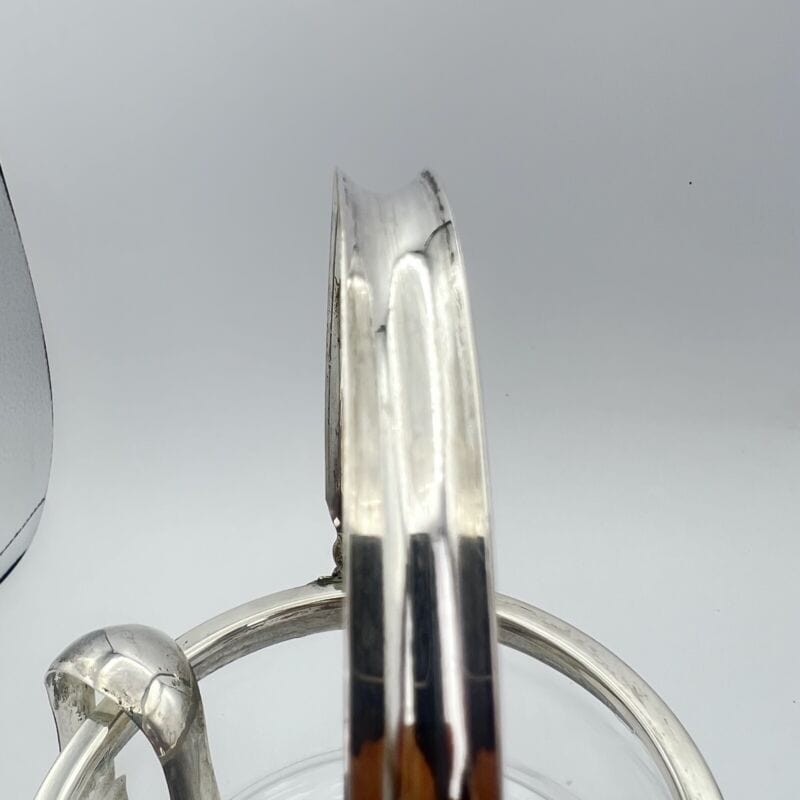 Secchiello portaghiaccio in argento 800 porta ghiaccio vintage anni 70 pinza Categoria Sheffield & Argento