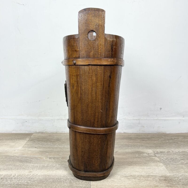 Secchio antico 900 secchiello in legno portaobrelli vintage vecchio gettacarta Categoria .Tutti gli articoli