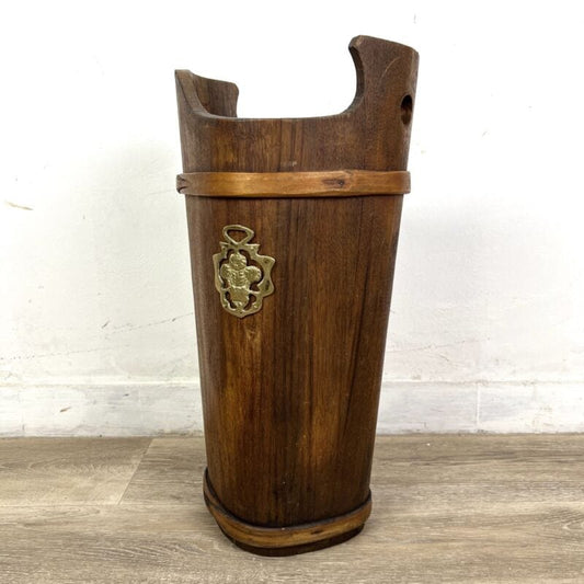 Secchio antico 900 secchiello in legno portaombrelli vintage vecchio gettacarta Categoria  .Tutti gli articoli