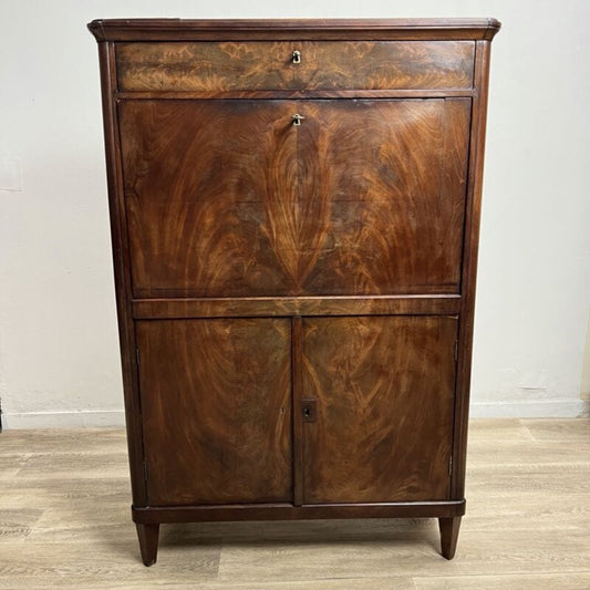 Secretaire Antico Ribalta Trumeau inglese epoca 800 stile Giorgio III in mogano Categoria  Arredamento