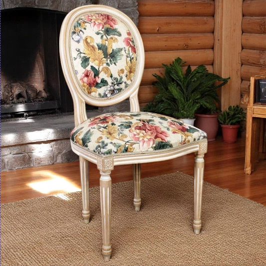 Sedia imbottita shabby vintage poltrona poltroncina in stile antico Luigi XVI . Categoria  Sedie