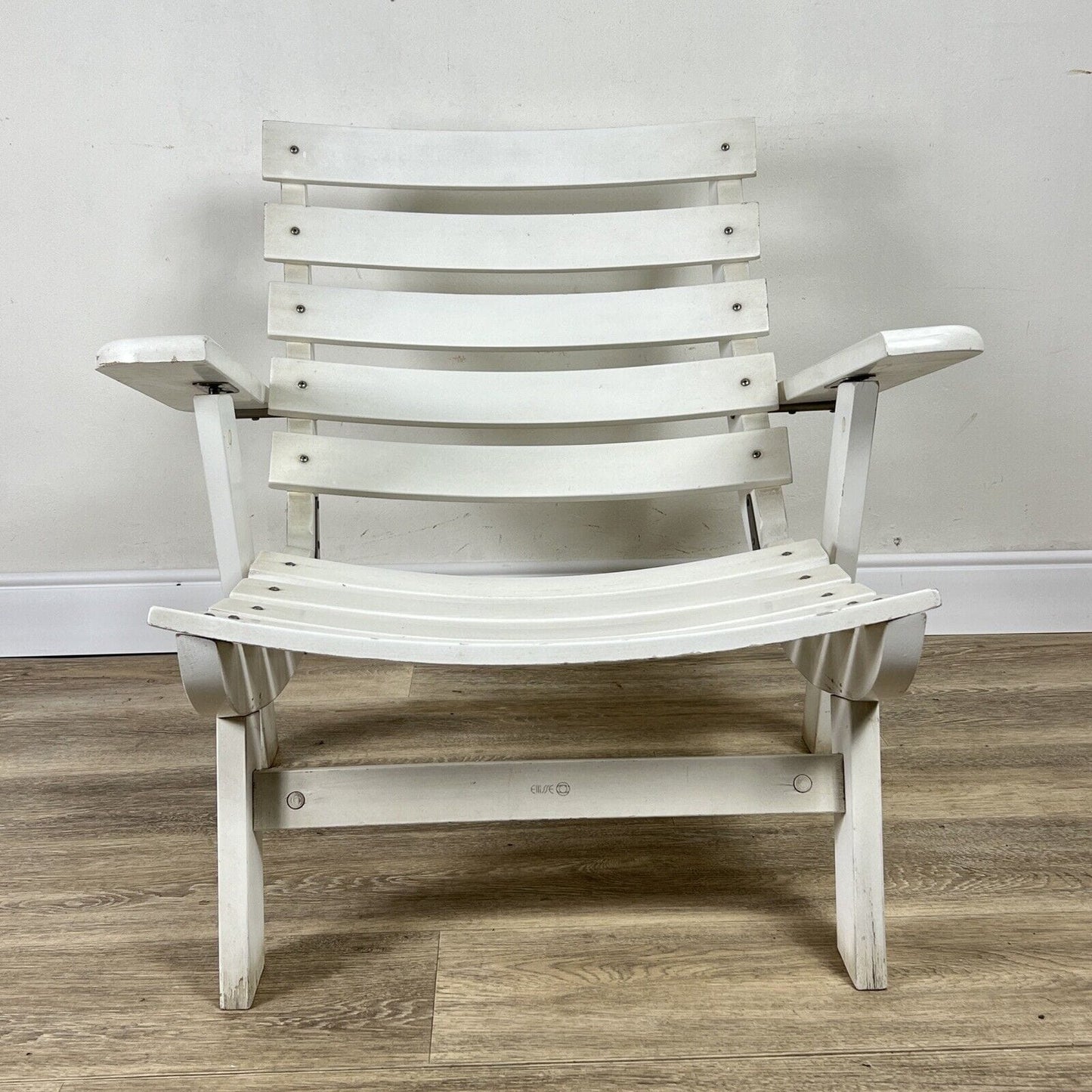 Sedia in Legno da giardino per esterno vintage anni 70 Poltrona relax di Design Categoria Sedie