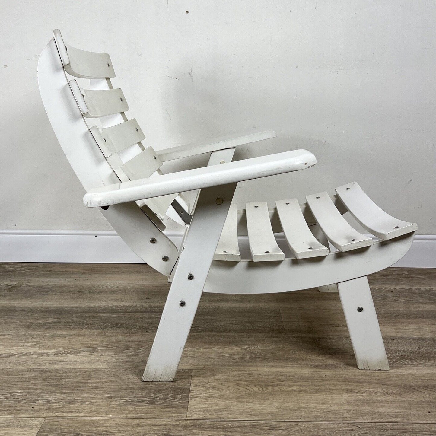 Sedia in Legno da giardino per esterno vintage anni 70 Poltrona relax di Design Categoria Sedie